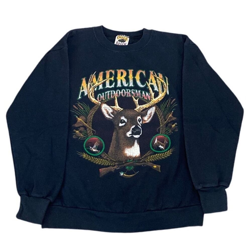 Osage River Vintage Crew Neck American Adventure Sweatshirt Medium USA